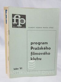kolektiv, autorů, Program Pražského filmového klubu rok 1981, kompletní rok, 1981