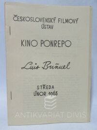 kolektiv, autorů, Kino Ponrepo - únor 1965: Luis Buňuel, 1965