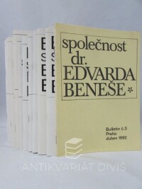kolektiv, autorů, Bulletin společnosti Edvarda Beneše - různá čísla z let 1992-2015, 1992
