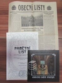 kolektiv, autorů, Obecní dům Praha: Pamětní list, Katalog, Noviny, 1997