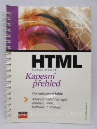 Honek, Lukáš, HTML Kapesní přehled, 2004