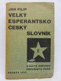 Filip, Jan, Velký esperantsko-český slovník, 1930