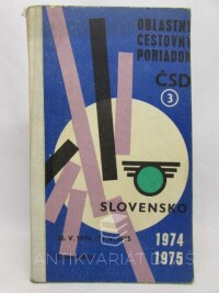 kolektiv, autorů, Oblastný cestovný poriadok ČSD: Slovensko 1974-1975, 1975