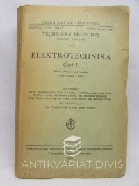 Baborovský, Jiří, Bláha, Aleš, Fritz, Josef, Elektrotechnika část I., 1944