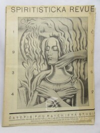 Kuchař, Jan, Rosner, Jan, Spiritistická revue - Časopis pro psychická studia a šíření duševní kultury v lidu, konvolut, ročník XV., čísla 2, 7, 8-9, 10, 1934