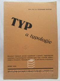 Kratina, Ferdinand, Typ a typologie: Úvod do typologie, 1942
