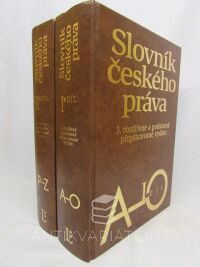 kolektiv, autorů, Madar, Zdeněk, Slovník českého práva 1, 2 (A-O, P-Z), 2002