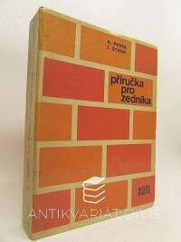 Pendl, Karel, Štrop, Josef, Příručka pro zedníka, 1977
