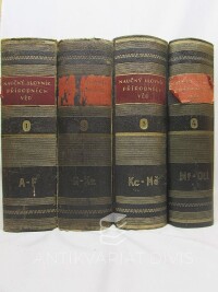 Kavina, Karel, Naučný slovník přírodních věd pro školu a dům díl 1.-4. (A-F, G-Ka, Kc-Mě, Mf- Otl), 1939