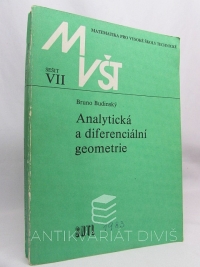 Budinský, Bruno, Analytická a diferenciální geometrie, 1983